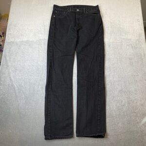 Levi’s 505 Black Denim Jeans‎ Straight Leg Mens 33x36